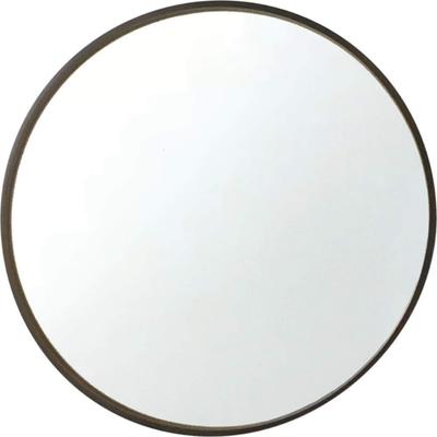Зеркало из фанеры KATOMOKU, Коричневое, km-91BR, Настенное, Диаметр 36,2 см