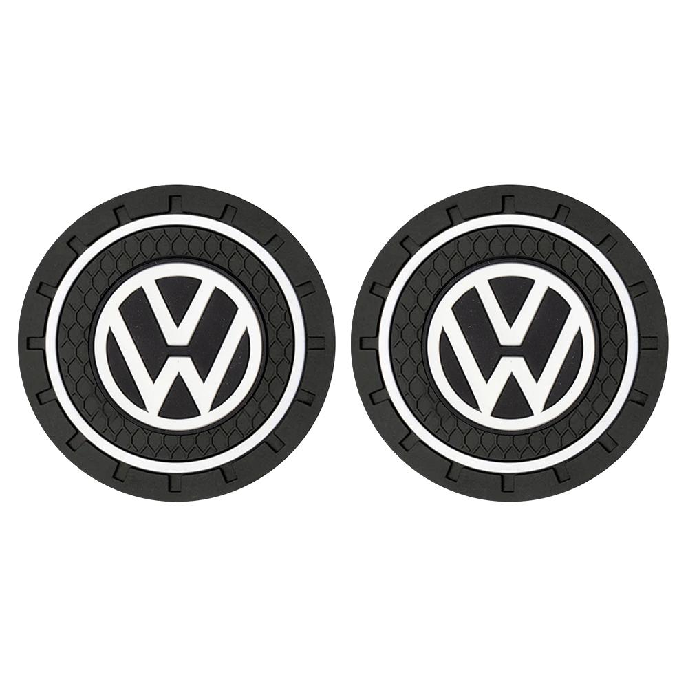 T26Car Cup Holder Mat Pad Anti-slip Coaster Auto Interior Accessories For Volkswagen Golf Rline Passat GTI Lavida Sagitar Scirocco