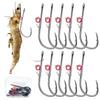 YCYHHW Fishing Hooks with Live Shrimp Fixing Portable Box Strong and Adaptable To a Variety of Fishing Conditions Holes, Hooks, Included, (30, 2/0x10,