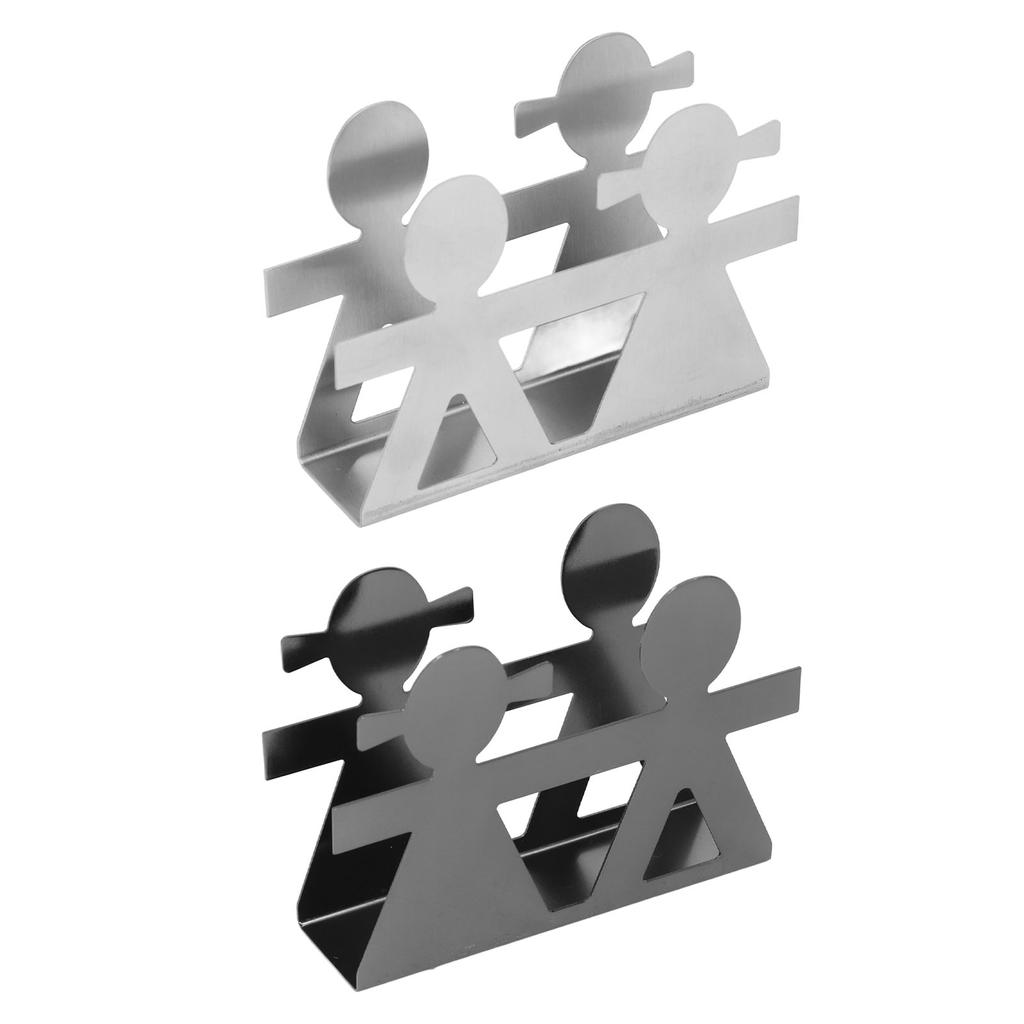 Вертикальный держатель для салфеток «Мальчик и девочка» с ажурным узором из кованого железа, вертикальный держатель для салфеток на столе 