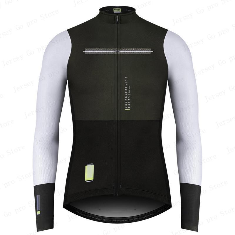 New Spring/Autumn Triathlon Men Long Sleeve Cycling Clothing Breathable Anti-UV Bicycle Jersey Set Wear Bib Pants Ropa Ciclismo