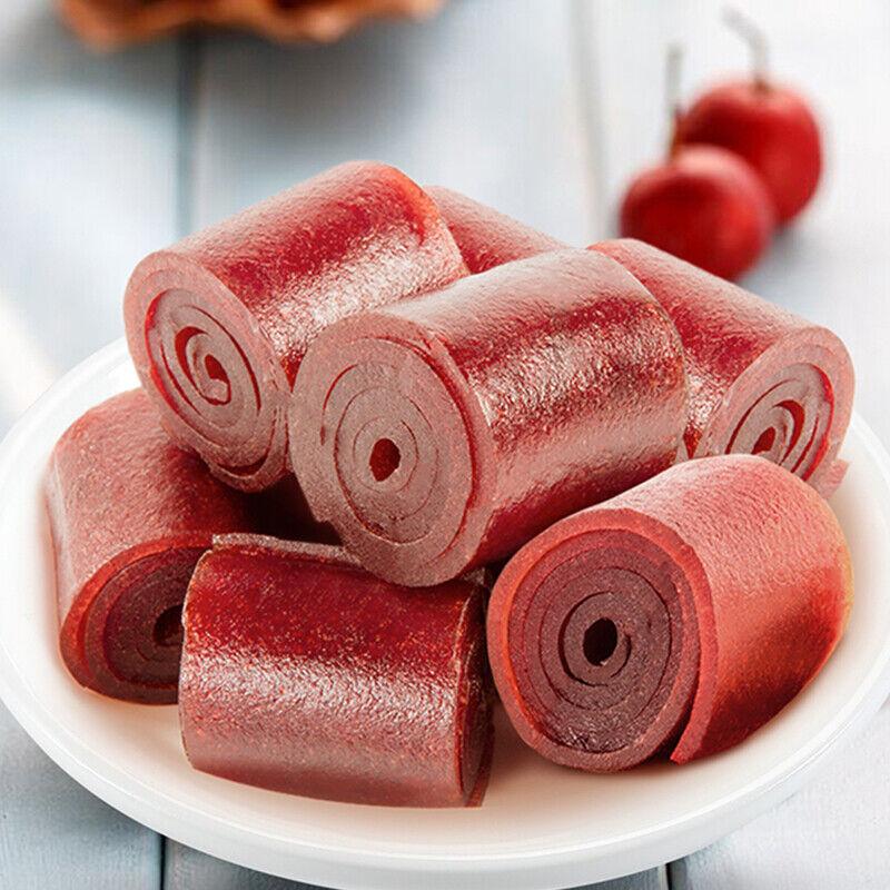 Рулет из боярышника 500г Фруктовая кожура Боярышник Сухой торт Закуска для детей Вкусная еда