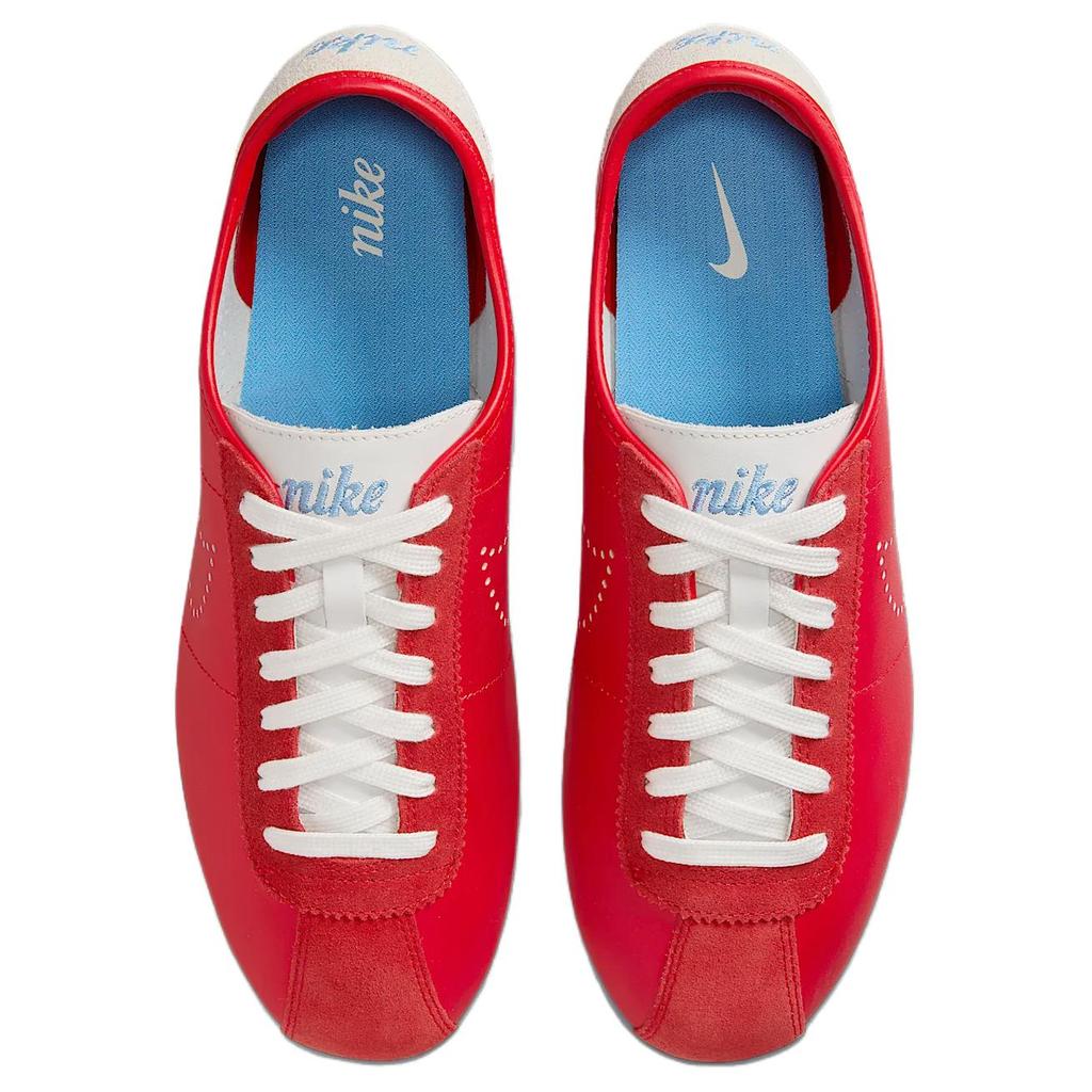 Nike Cortez Кожаные Университетский Красный Саммит Белый Каучук Средне-Коричневый Университетский Синий Женская Обувь для Повседневной Носки HQ1841-600