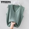Camisole Women's Inner Suit Bottoming Loose White Outer Wear Knitted Sweater Sleeveless T-shirt Vest Summer