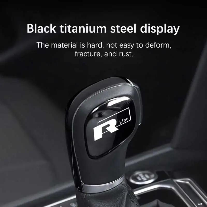 For VW VOLKSWAGEN 2026 New 1pair Alloy Car Gear Shift Knob Decals Sticker for VW Magotan CC Golf 7 T-ROC C-TREK Touran Beetle Pa