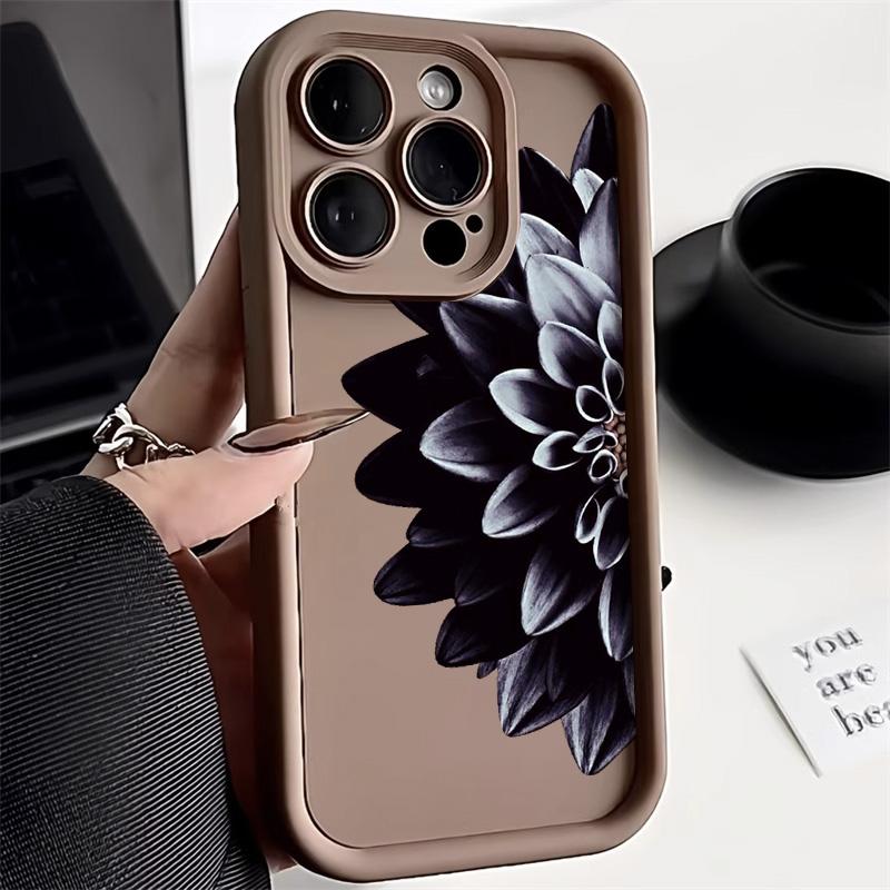 Flower Phone Case For iPhone 13 Case iPhone 15 14 Pro Max 11 12 XR XS X 7 8 15 Plus SE  3 Shockproof Bumper Silicone Cover