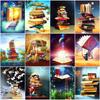 5D Diamond Painting Full Round Book Diy Mosaic Landscape Cross Stitch Diamond Embroidery Painting Kits Home Decor