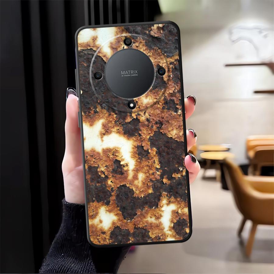 Мягкий чехол-бампер в ретро-дизайне с эффектом ржавчины для Honor X9c X7a X8 90 Lite X9 8X X7 70 X9a