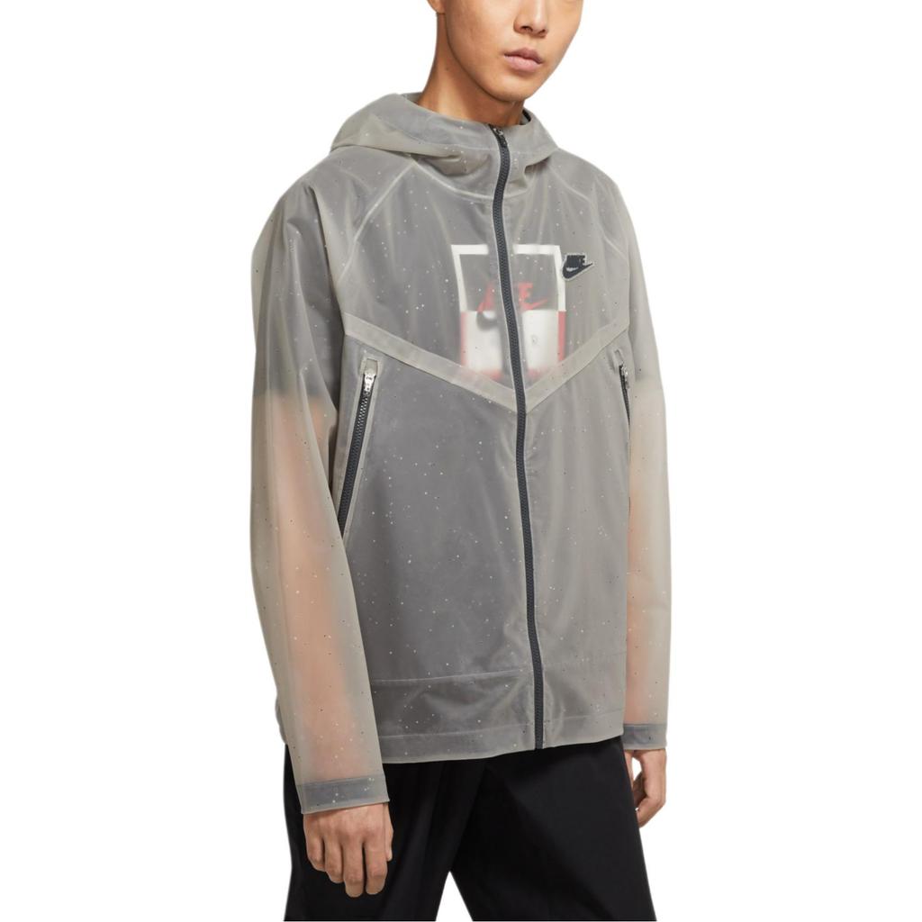 Nike Nsw Windrunner Hooded Letter Print Loose Casual Jacket Men Jacket Coal-Black DA0394-060