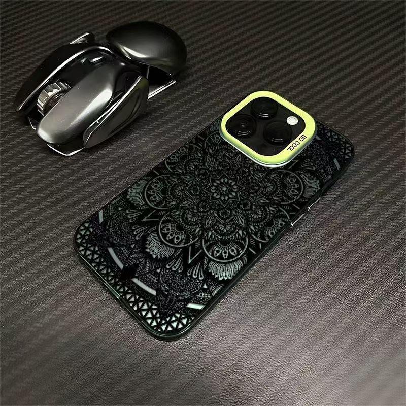 Flower bed compatible iPhone 17 Pro Max phone case, iPhone 16/15/14 Pro 13, and 12 silver color case.