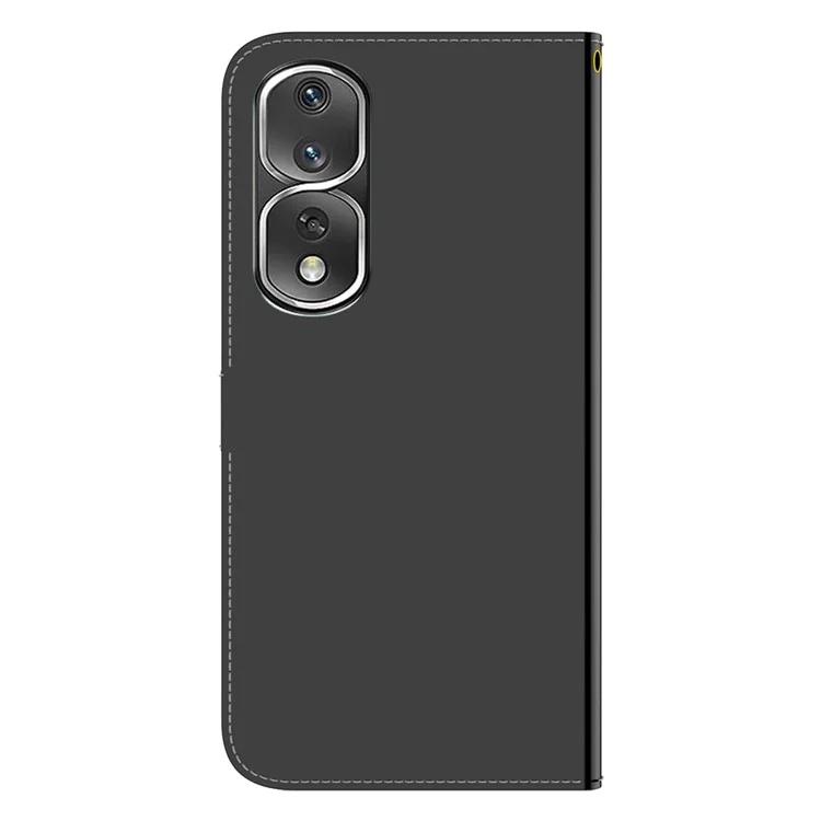 For Honor 80 Pro 5G Flip Phone Wallet Case Stand Mirror-like Surface Full Protection PU Leather Phone Cover
