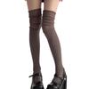 Slouch Thigh High Socks Women Stretchy Over-the-knee Scrunch Socks Long Over Knee Stockings for Boots Skirts Party Dating Street Wear