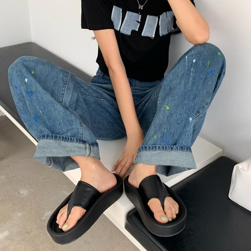 2024 летние женские тапочки с застежкой на носок, модные элегантные шлепанцы на мягкой подошве, женские повседневные пляжные сандалии на платформе на плоской подошве