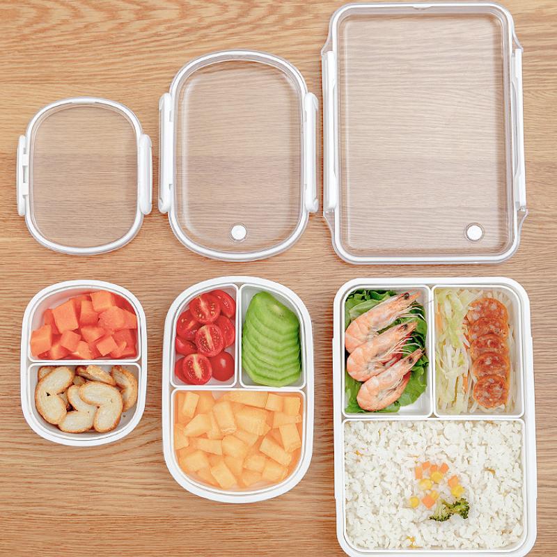 Отдельный ланч-бокс Портативный ланч-бокс Bento Box Герметичный пищевой контейнер Посуда для микроволновой печи Ланч-бокс Белые ящики для хранения