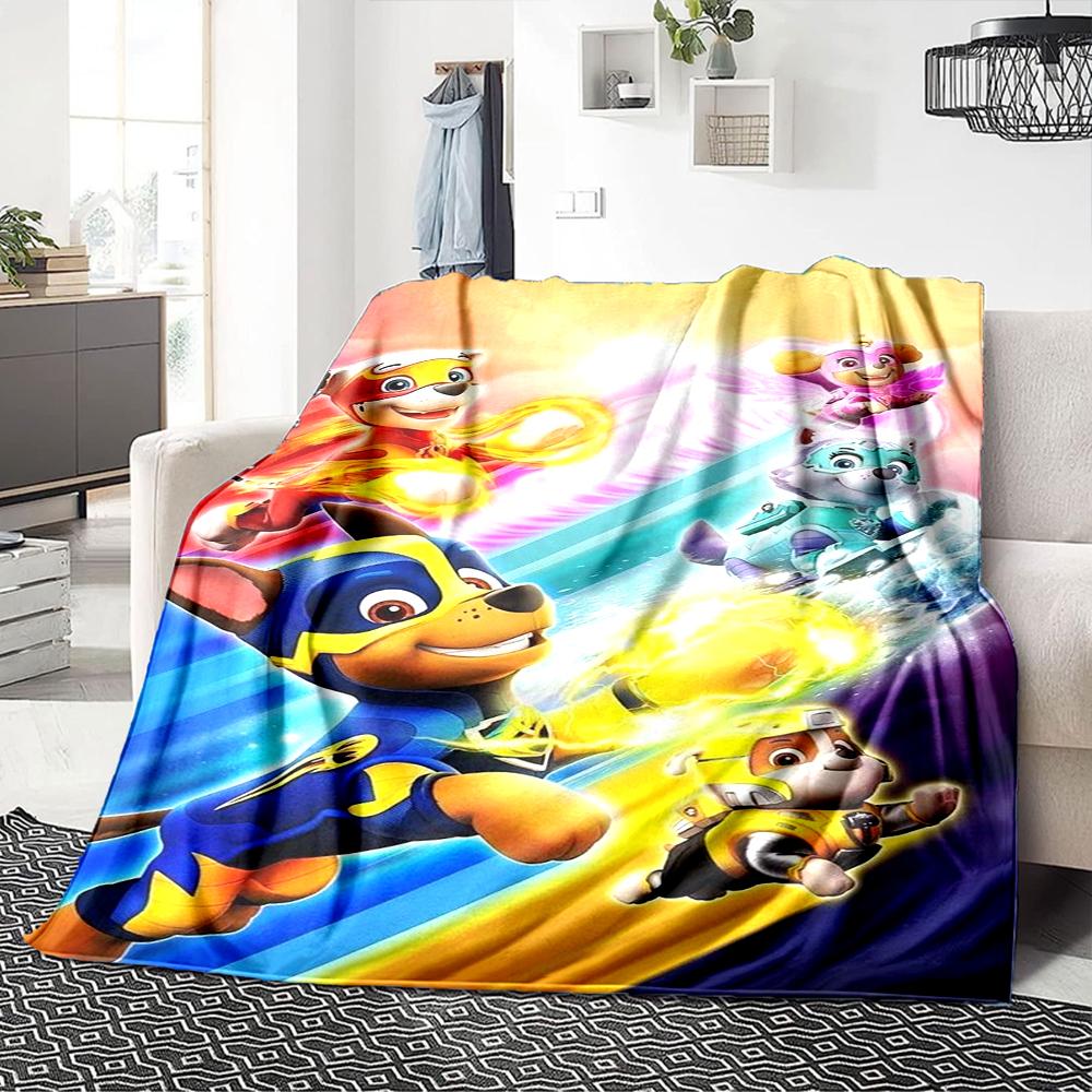 1Pc Paw Patrol Sky Rescue Blanket For Couch Bed Plush Cozy Fuzzy Blanket Super Soft Warm Blankets For Fall And Winter 091838