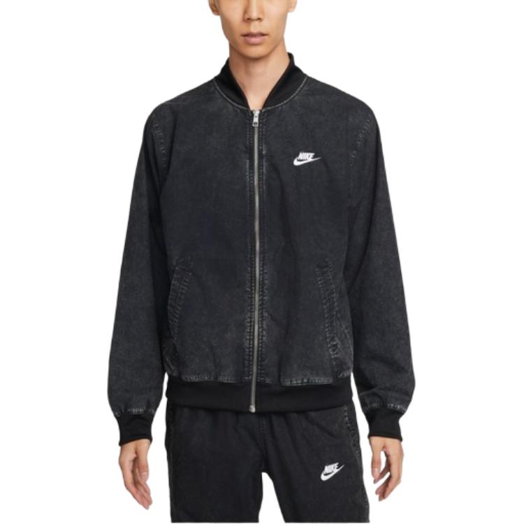 Nike Спортивная куртка Club Fleece с полной молнией для мужчин, верхняя одежда, черная DQ4590-010