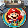 Мультяшный Ковер Круглый Коврик для Пола Mario Bros Спальня Фланелевый Ковер с Животными Противоскользящий Коврик для Игр Детей Украшение Комнаты Детей Коврики