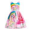 Dressy Daisy Rainbow Unicorn Dress for Girls, Style C Pink, Size 6–7Y