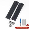 Нескользящий Высокоэластичный для Tissot T-Touch 21 20 мм Черно-Оранжевый T047 T013 T33 Специальный Интерфейс Антивозрастной Силиконовый Ремешок для Часов