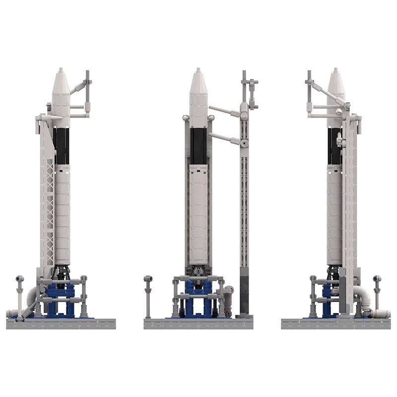 Falcon Launch Pad Saturn V Scale MOC Building Block Kit Falcon 9 Rocket Space Satellite Vehicle Childrens Gift