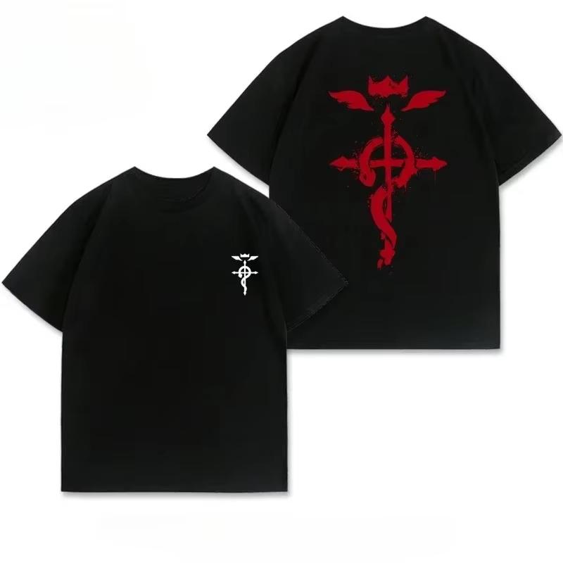 Men's Casual Comfortable Cotton T-Shirt Fantasy Alchemy Magic Circle Graphic Print Tee Summer Short Sleeve Streetwear Harajuku Hip-Hop Unisex