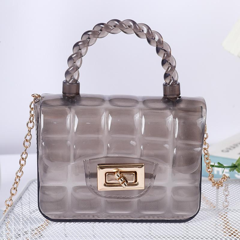 Девочки Сетка Мини Crossbody Свежая Сладкая ПВХ Желе Сумка Оптовая Внешняя Торговля Crossbody Кошелек С Замком Пряжка Цепь Конфетный Цвет