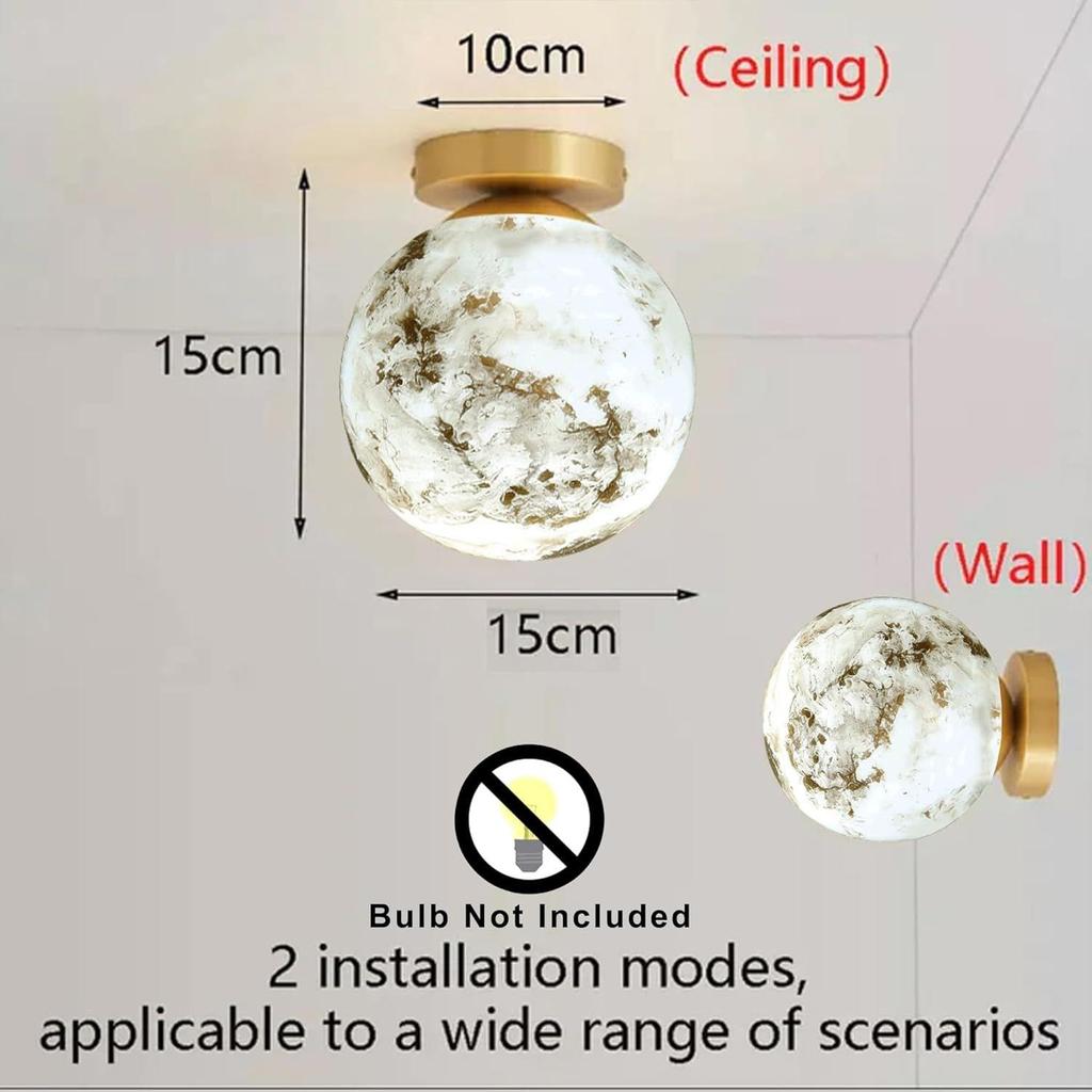 Металлический Двойной Кольцевой Перчаточный Потолочный Светильник Заподлицо, для Освещения Коридора, Потолочный Светильник Заподлицо (6" Сатурн)