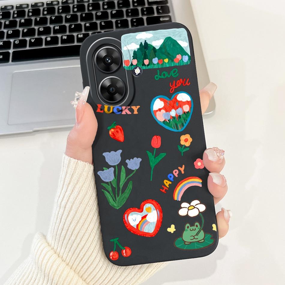 Для Realme Note 60 2024 Модный чехол с рисунком для Realme Note60 4G Мягкие силиконовые противоударные чехлы