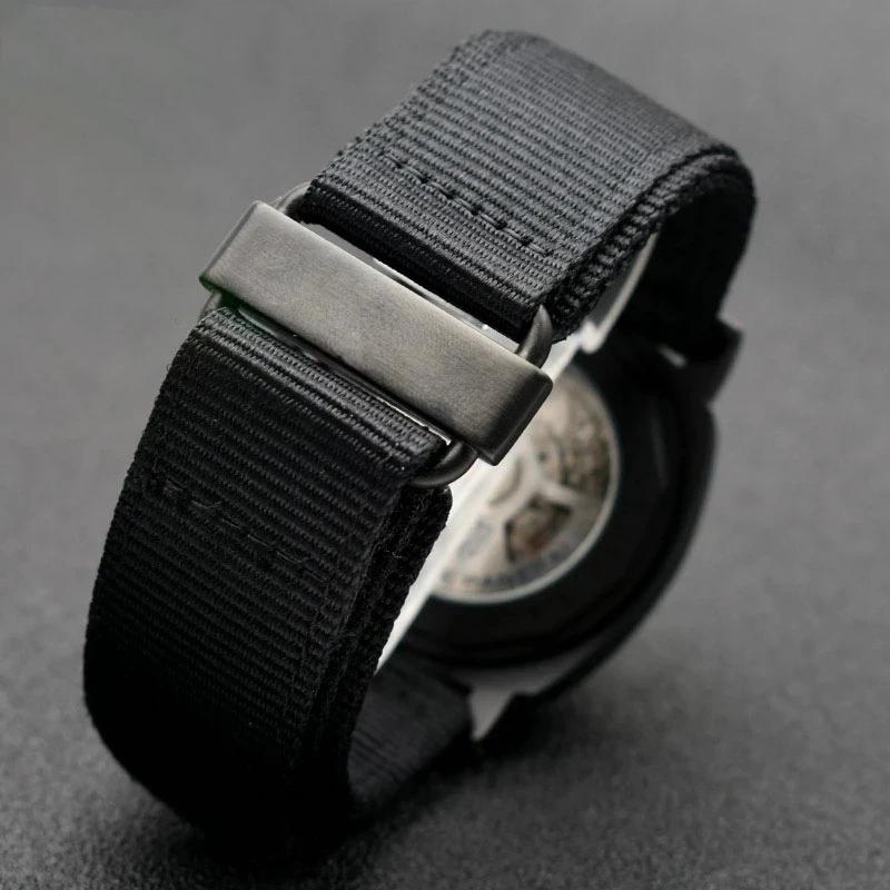 Аксессуары для часов Для Seiko Rolex Panerai Tudor Застежка-липучка Нейлоновый спортивный ремешок для часов для ремешка Nato 22 мм 24 мм