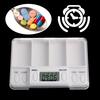Pills Reminder Medicine Alarm Timer Electronic Box Case Organizer 4 Grids