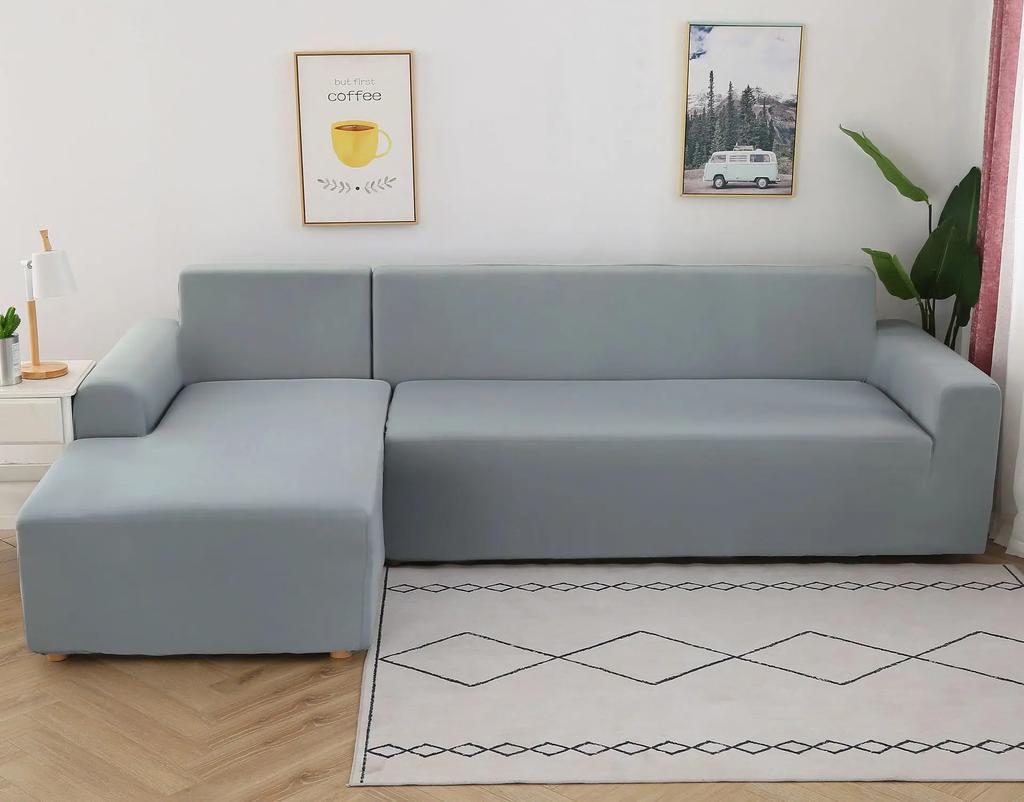 Adjustable Elastic Sofa Cover 1/2/3/4 Seat Stretch Silk Fabric Couch Covers for Living Room Sectional Corner Slipcovers 1PC