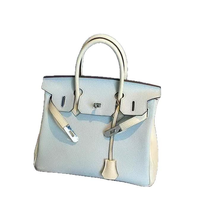 Первый слой коровья кожа того matching colors 25-30 см платиновая сумка (H01-BK)