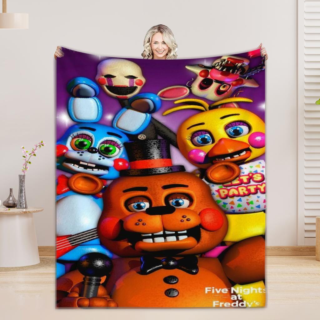 Fnaf Покрывала 5 Ночей. Фланелевое одеяло с принтом Ф-Фредди Качественное Мягкое Теплое Плед Зимний Детский Диван Кровать Пушистое Покрывало