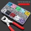 100Pcs Thickened Snap Five Claw Buckle Clamp Set Metal Buttons Press Button Studs Kits Shoes