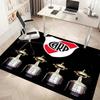 1pc Club Atlético River Plate Print Area Rug - Soft, Washable Non-Slip Indoor Mat, Living Room, Home Office Decorative Rug,Office Decorative