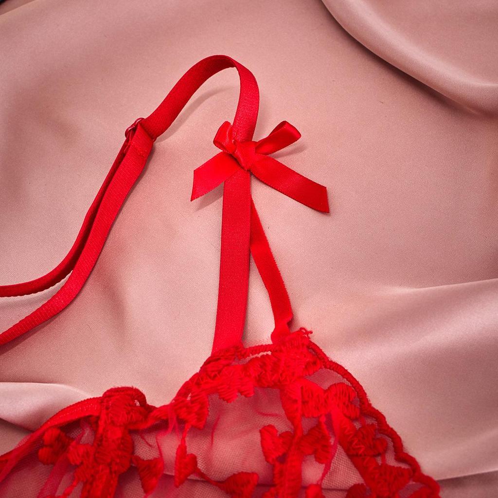 2021 Кружевной комплект нижнего белья с вышивкой в виде сердца на косточках для женщин