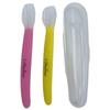 Ainunu Silicone Baby Food Spoons 2pcs, Pink, Green, 1pc
