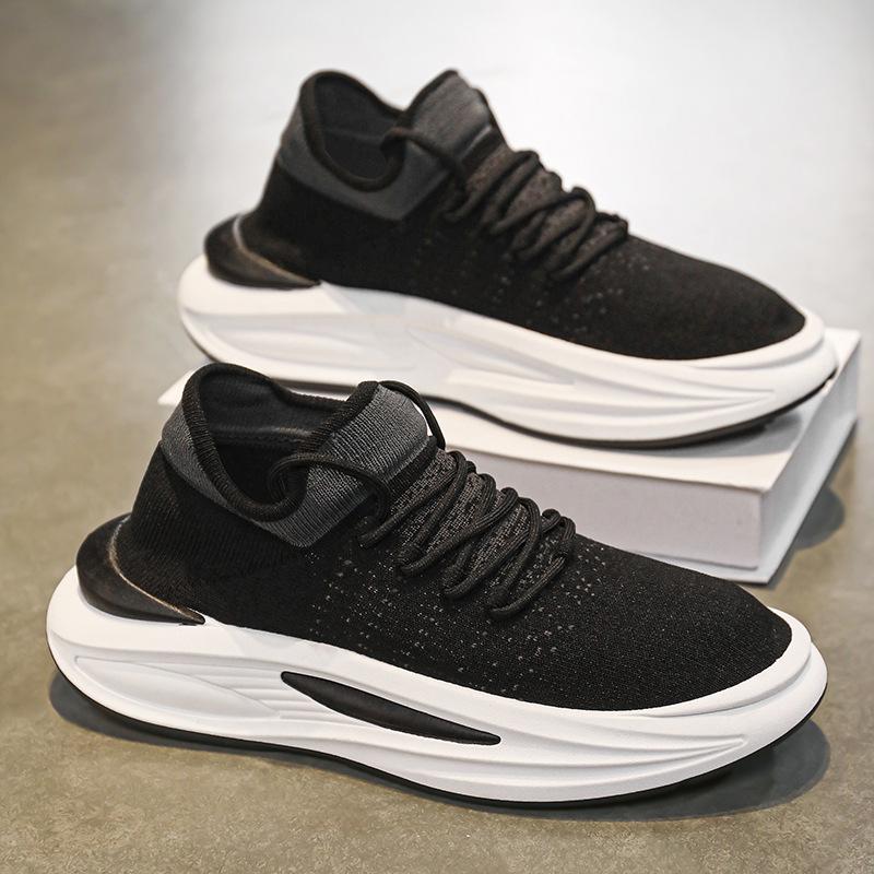 2025 Новые осенние дышащие сетчатые кроссовки Fly Woven Autumn для бега, повседневные кроссовки с мягкой подошвой для мужчин, мужская обувь