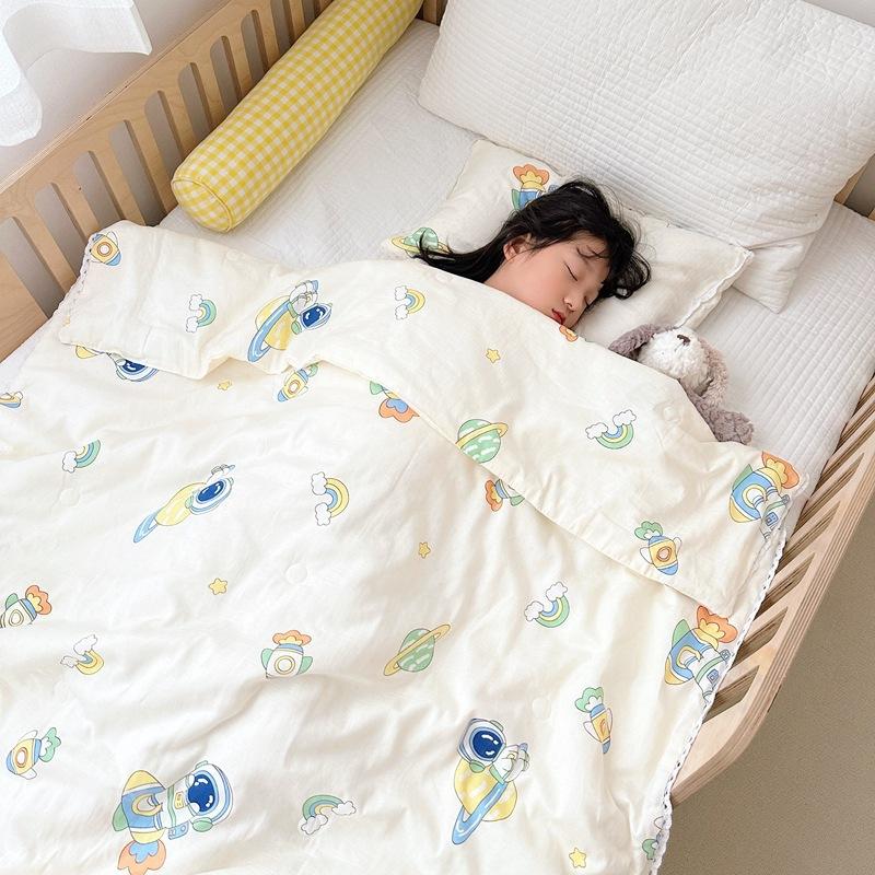 Класс А Вафельный Хлопок Летнее Одеяло Детский Мультфильм Все Хлопок Летнее Охлаждающее Одеяло