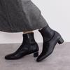 HIMIKO/Himiko/4cm Heel Sheep Leather Stretch Boots/641401 Black 245
