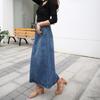 Women's Skirt Korean Fashion High Waist Slim Mid-length Blue A-line Denim Skirt Spring and Autumn Elegant