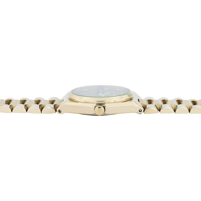 Montre femme - Elin - Acier inoxydable doré - Cadran vert - Boîtier 30 mm