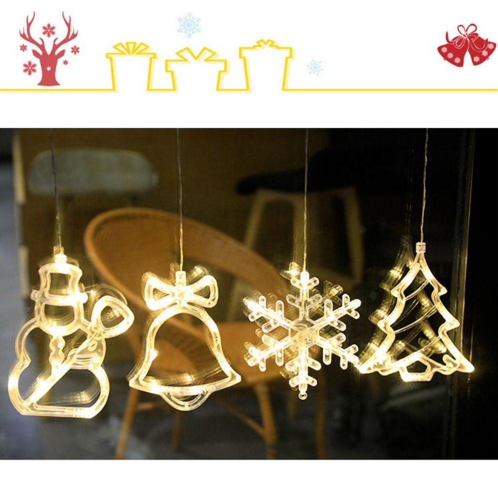 LED Window Lamp Creative Garland Fairy String Lights Christmas Decoration Suction Cup Light