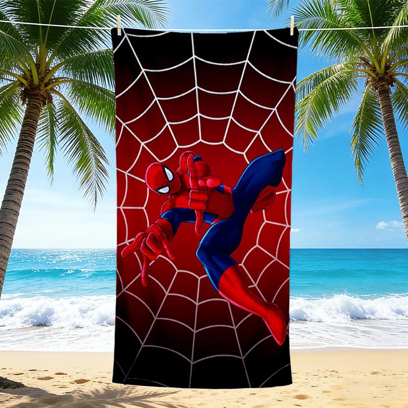 1Pc Spiderman Web Adventure Beach Towel, Quick Dry, Multi-Use for Beach Pool Gym Yoga Home Travel, Christmas, Halloween, Xmas Gift S929484