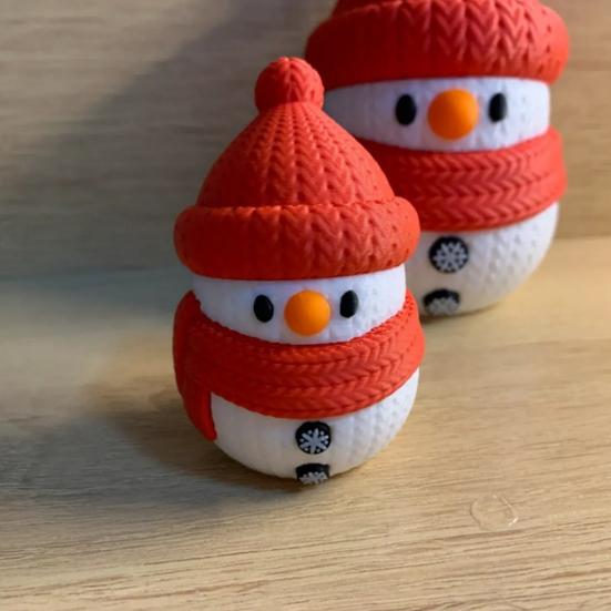 3D-печатное украшение снеговик, сделай сам, сборка, мини-текстурированная фигурка снеговика, настольное украшение снеговик для дома, офиса, стола, Рождества