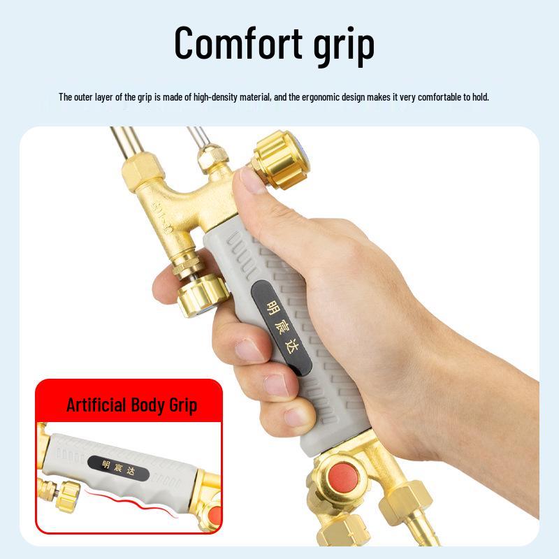 All-Copper Stainless Steel Extended & Thickened Oxygen Acetylene Cutting/Welding Torch Injector, Model G01-30/100/300.