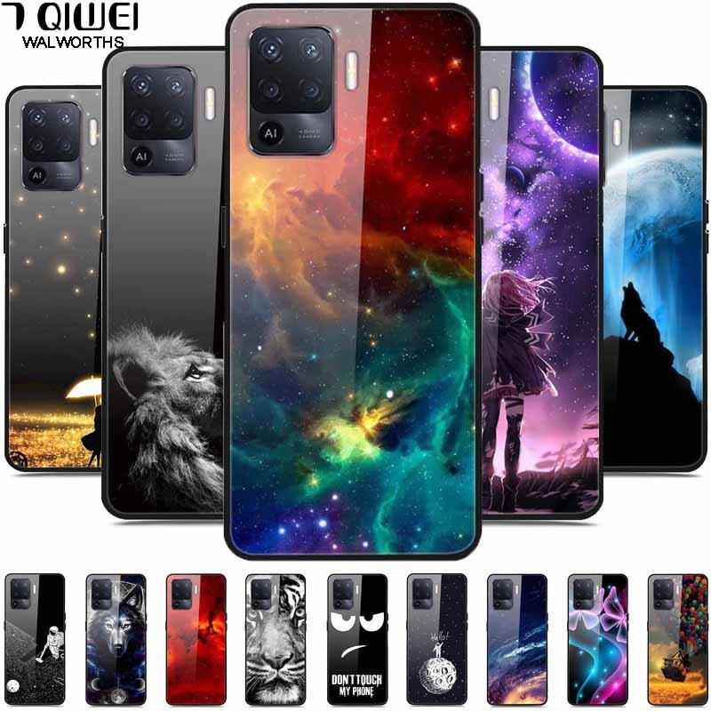 For OPPO Reno 5 Lite Case Luxury Tempered Glass Bumper for OppoA94 4G Phone Cover For OPPO a94 4G/ Reno5 Lite Glass Coque A94 4G