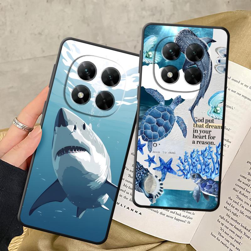 Креативная Funda с морскими организмами Чехол для телефона для Xiaomi Redmi Note 7 8 10S 9S 11s 12s 9 14 11 10 12 Pro 13 Pro Plus