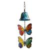 Butterfly Wind Chime Metal Stained Glass Wind Chime Hanging Decoration for Indoor