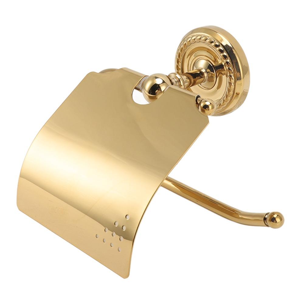 Exquisite Appearance Paper Roll Holder Copper Toilet Paper Holder Paper Towel Holder Space Saving